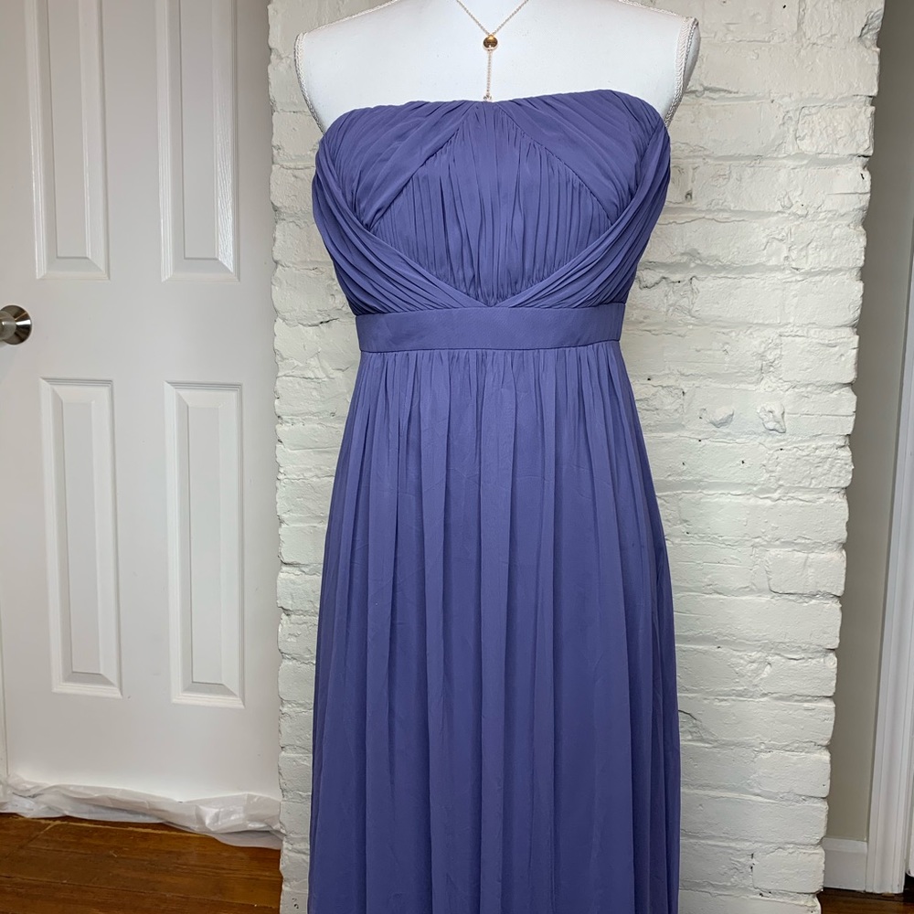 After Six Strapless Blue Maxi Dress Size 10